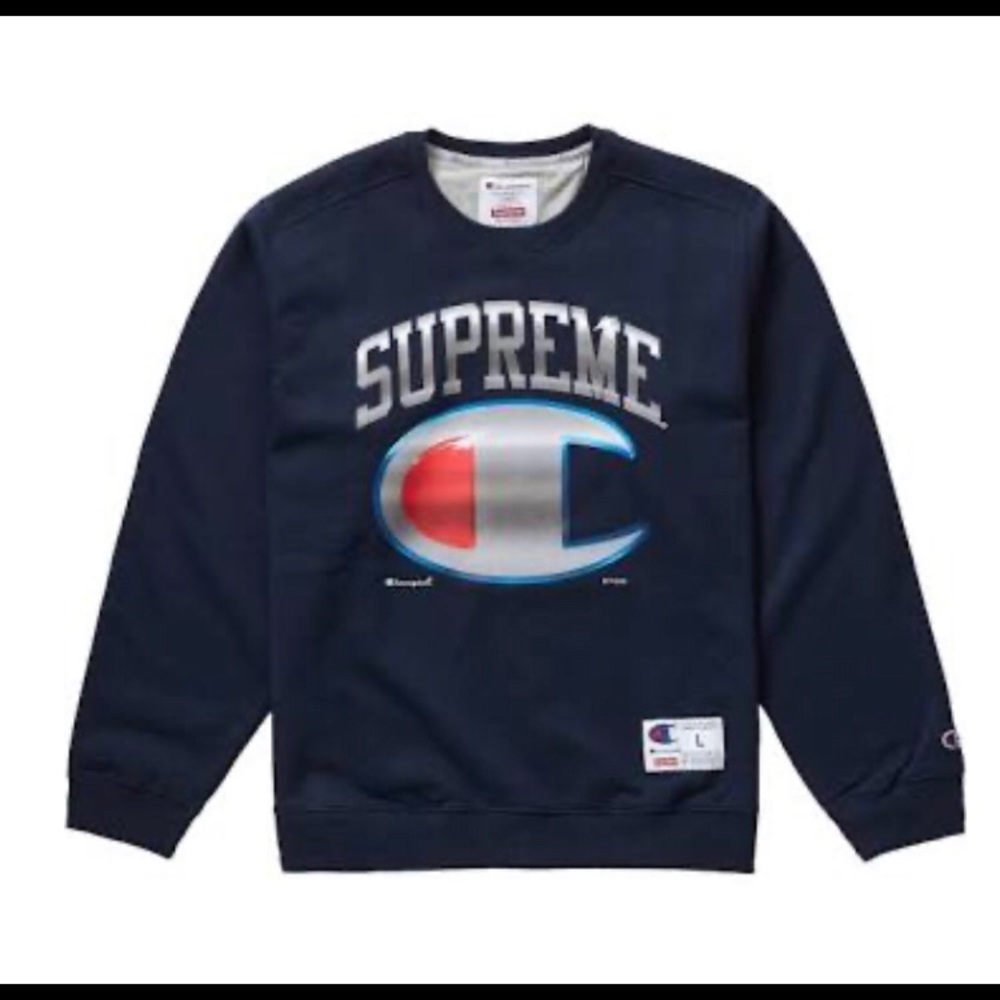 Auth - Supreme Champion Chrome Sweatshirt NEW